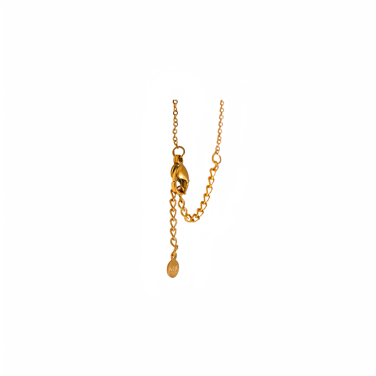Collar dorado Alma con piedra natural en acero inoxidable oro 18k