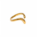 Anillo ajustable acero inoxidable baño oro 18k