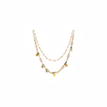 Collar dorado Aural con piedra natural en acero inoxidable oro 18k