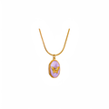 Collar dorado Auralis con mariposa y esmalte en acero inoxidable