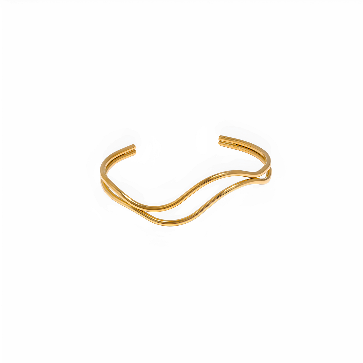 Pulsera dorada Aven rígida en acero inoxidable oro 18k