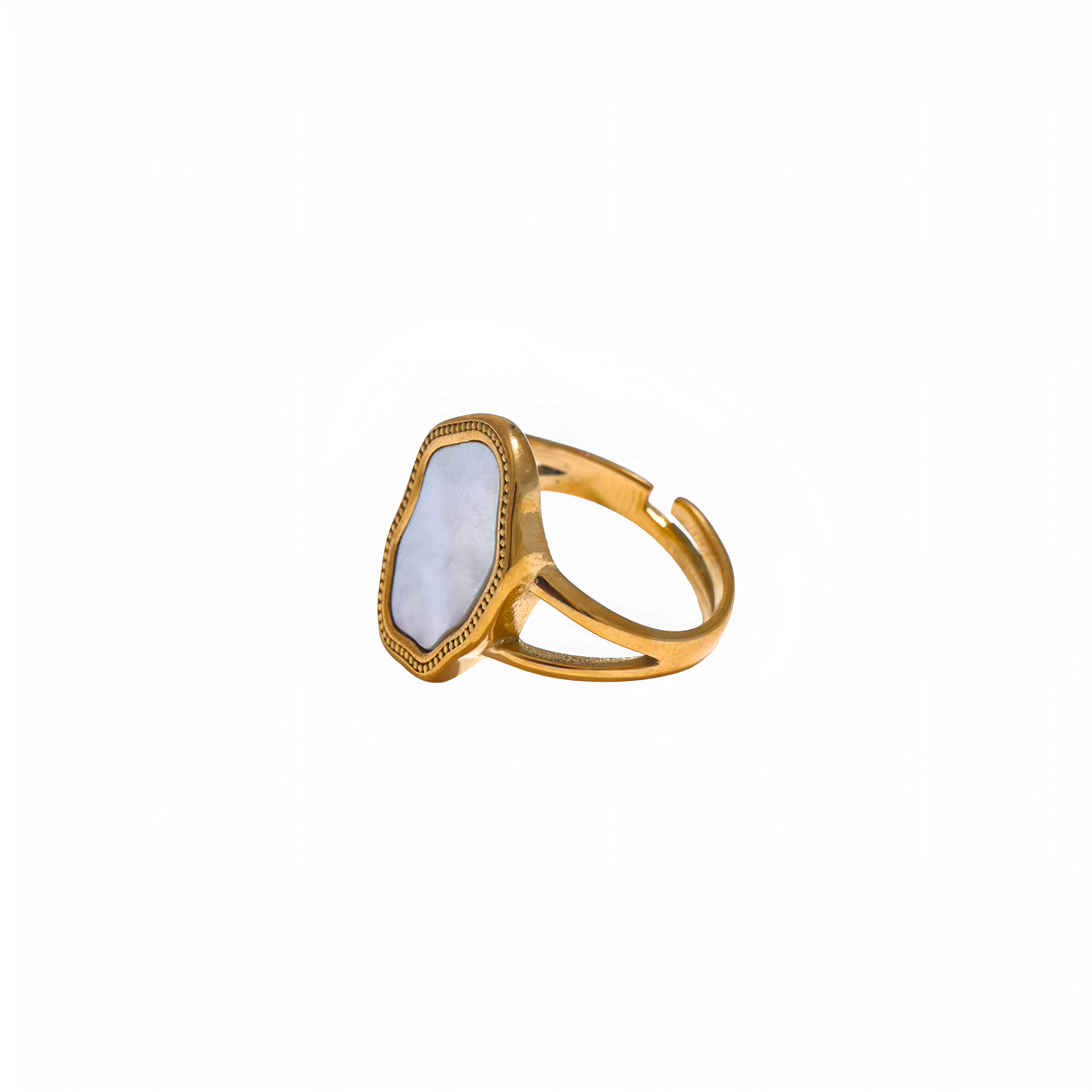 Anillo Calma ajustable en acero inoxidable dorado