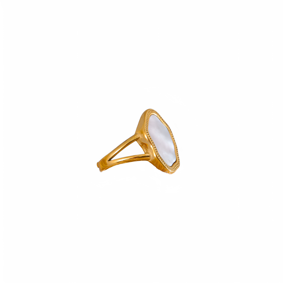 Anillo Calma ajustable en acero inoxidable dorado