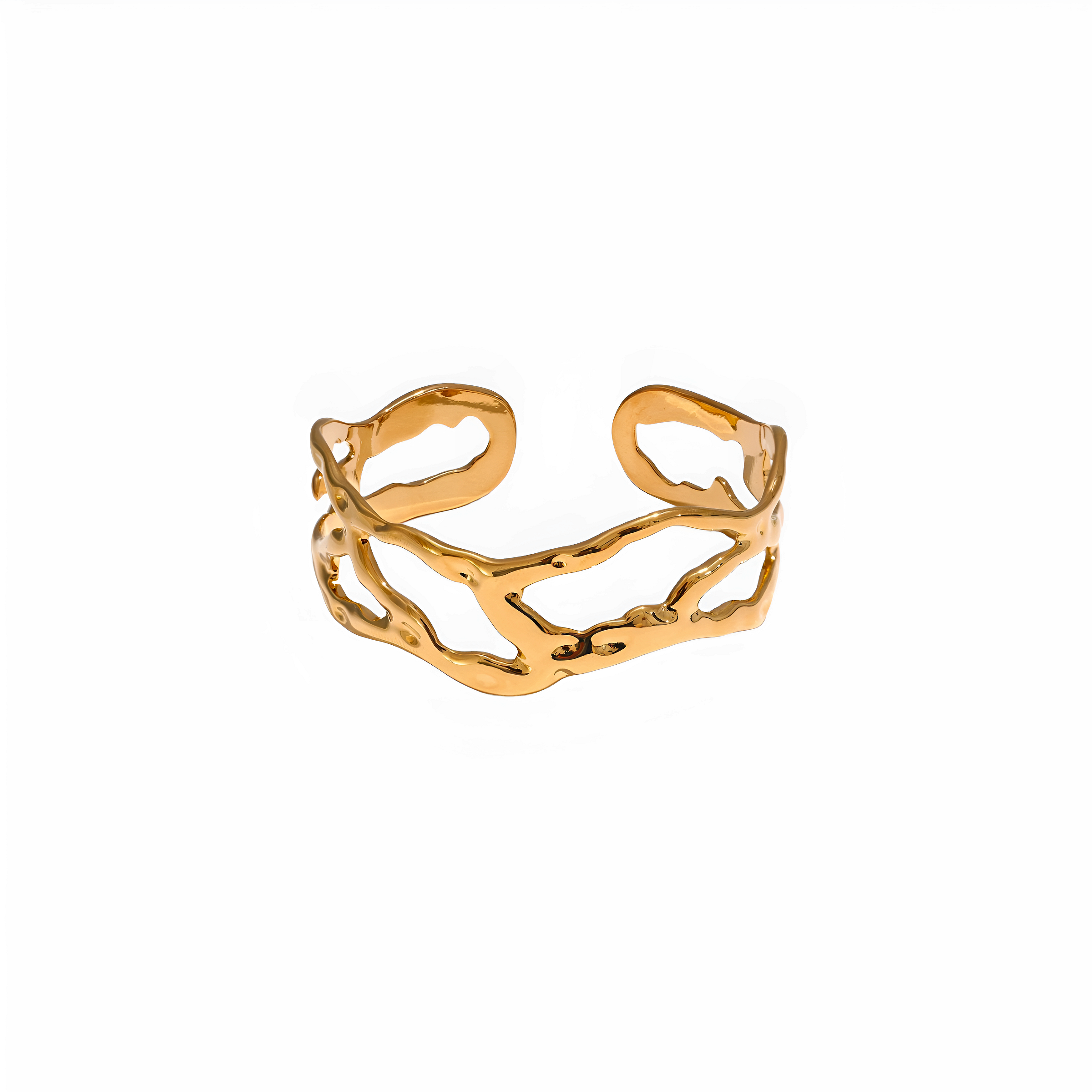 Pulsera dorada Deriva ajustable en acero inoxidable oro 18k