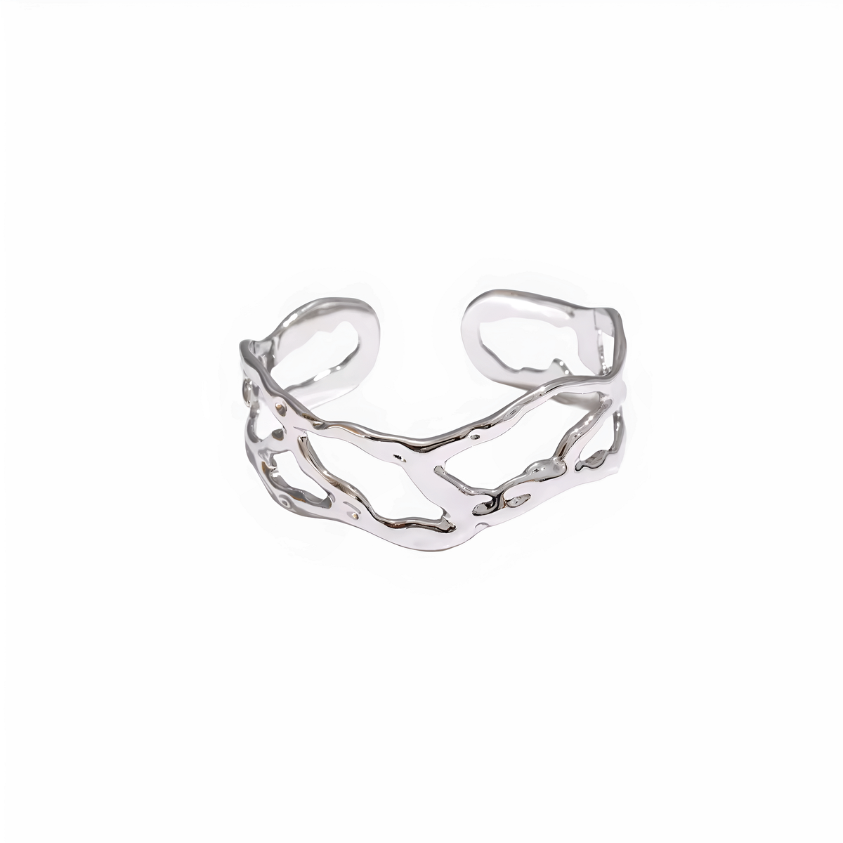 Pulsera dorada Deriva ajustable en acero inoxidable oro 18k