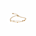 Pulsera dorada Destino con zirconita en acero inoxidable oro 18k