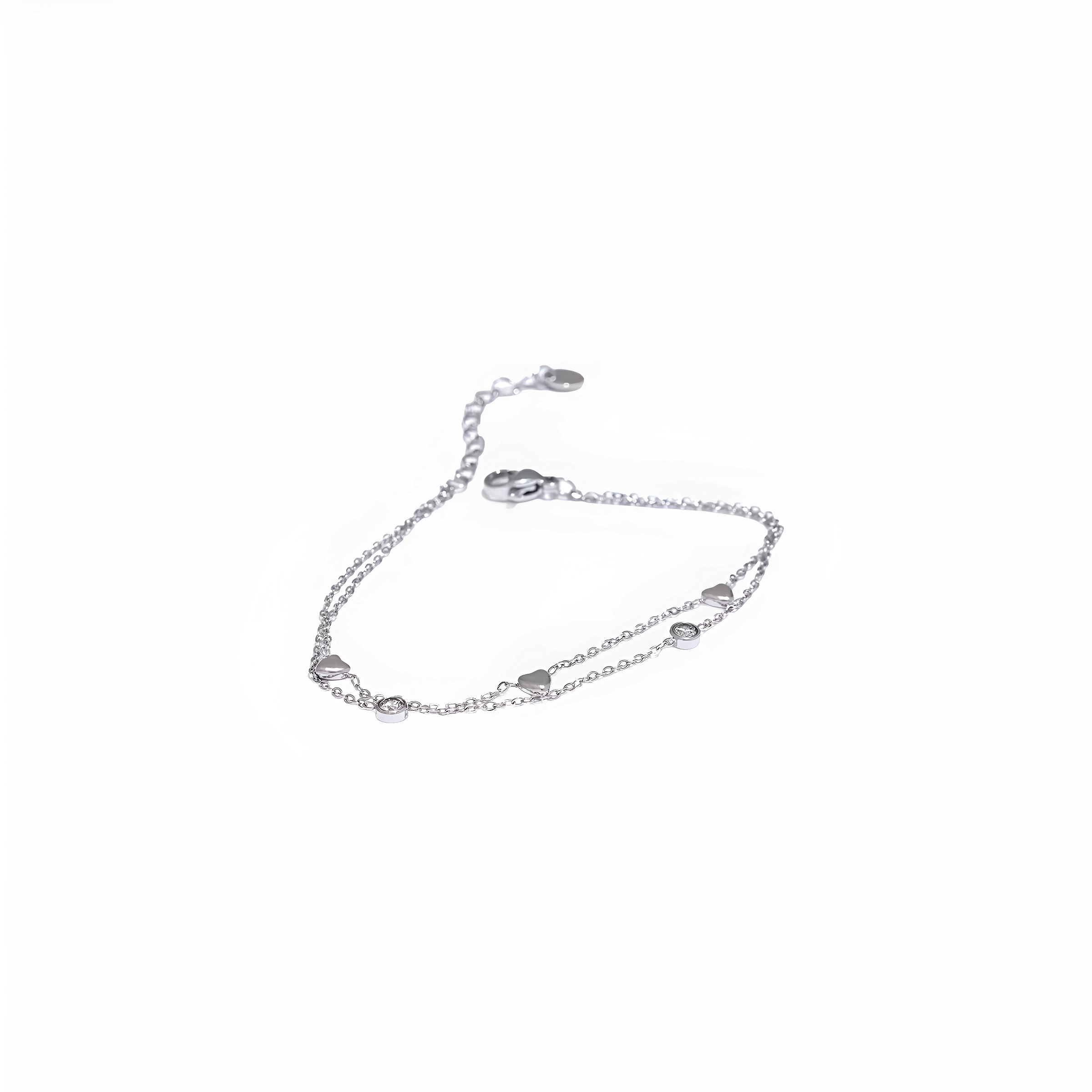 Pulsera dorada Destino con zirconita en acero inoxidable oro 18k