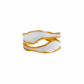 Anillo Duna ajustable en acero inoxidable oro 18k