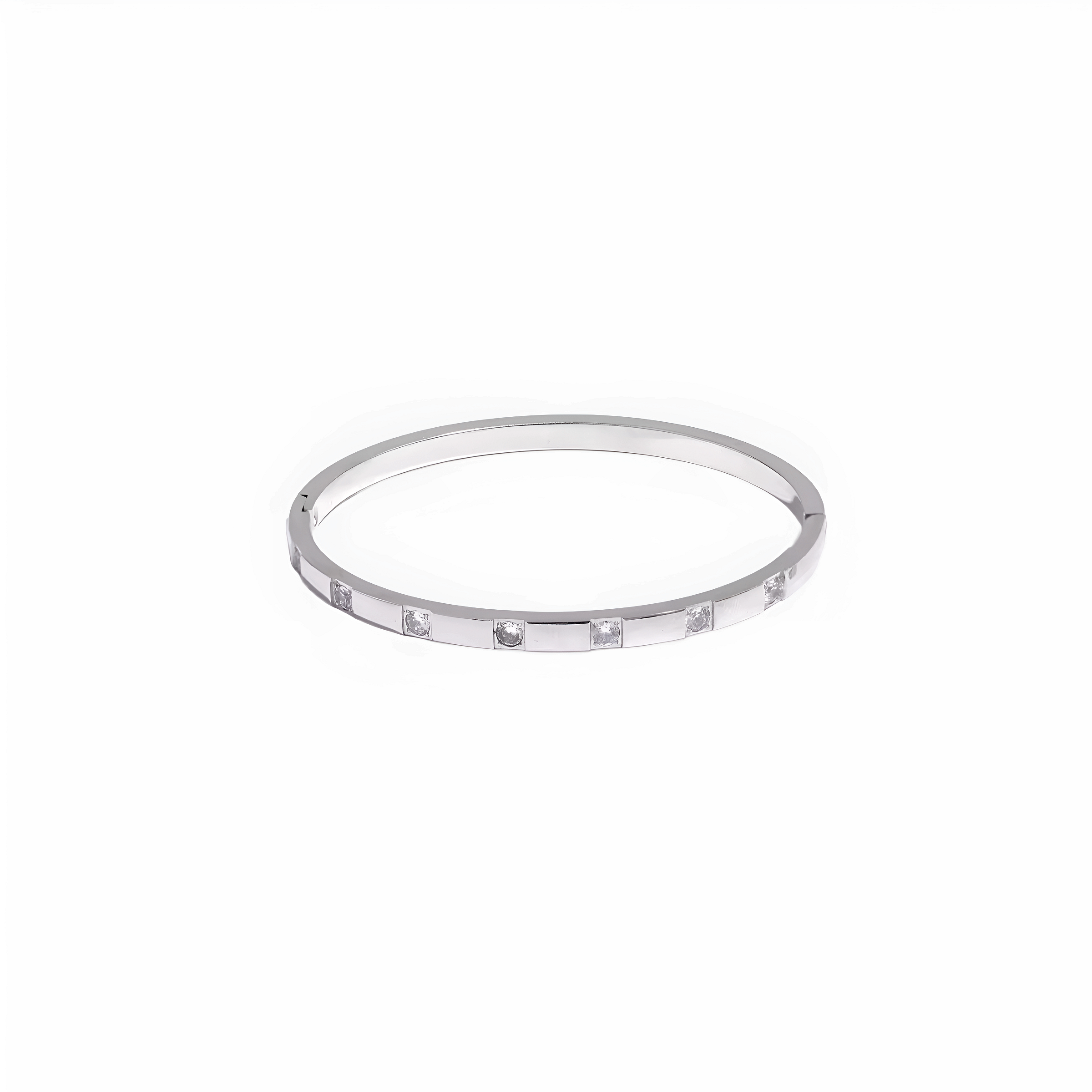 Pulsera dorada Eclipse con zirconita en acero inoxidable