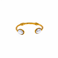 Pulsera dorada Elara rígida en acero inoxidable oro 18k