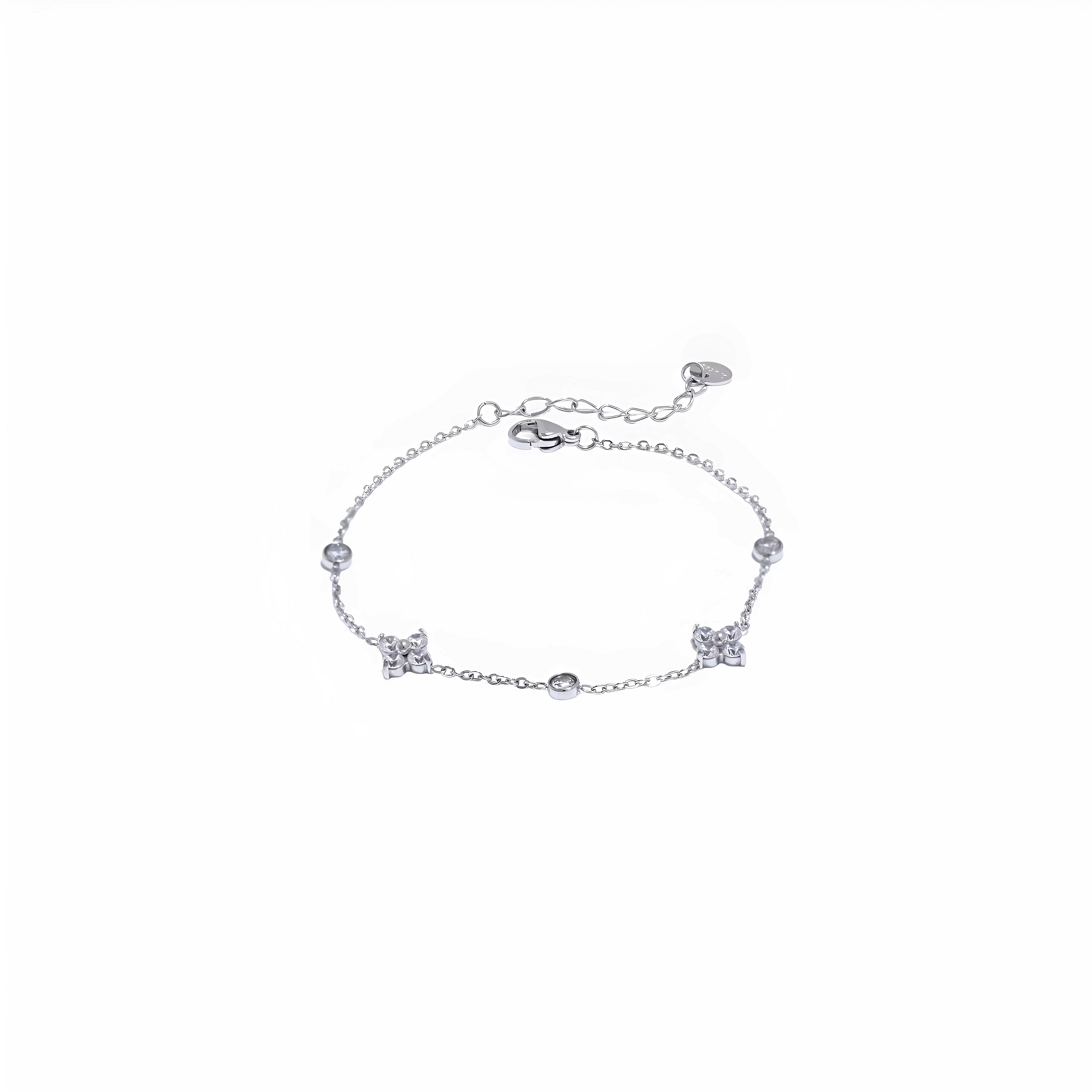 Pulsera dorada Elia con zircon en acero inoxidable oro 18k