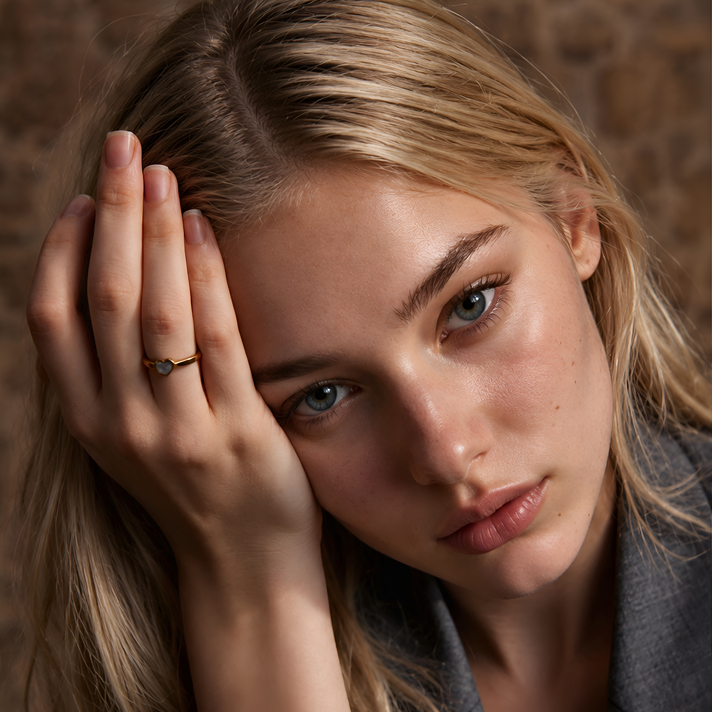 Anillo Latido en acero inoxidable oro 18k
